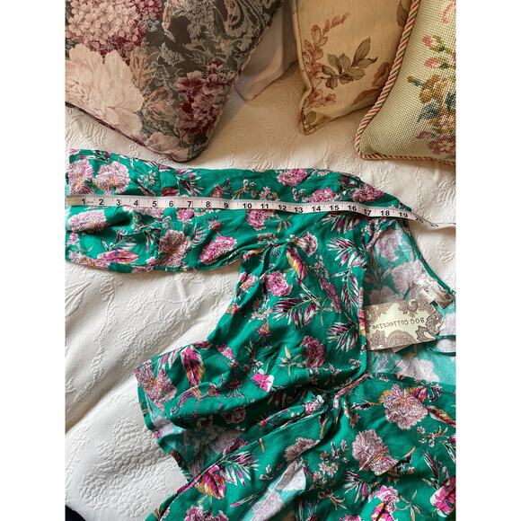 Birch 3/4 Sleeve Tie Front Flutter Blouse by BOG Collective - Size Small - Picture 11 of 12